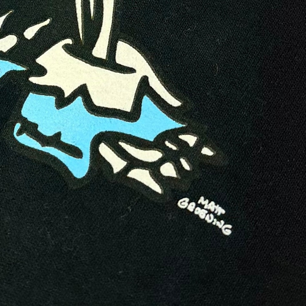 Simpsons Bart Lisa Skull Hoodie Y2K Retro Goth Cartoon Streetwear OG 90s Medium - Picture 7 of 9
